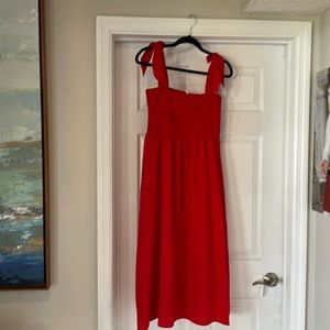 Pink Blush L maternity red dress NWOT